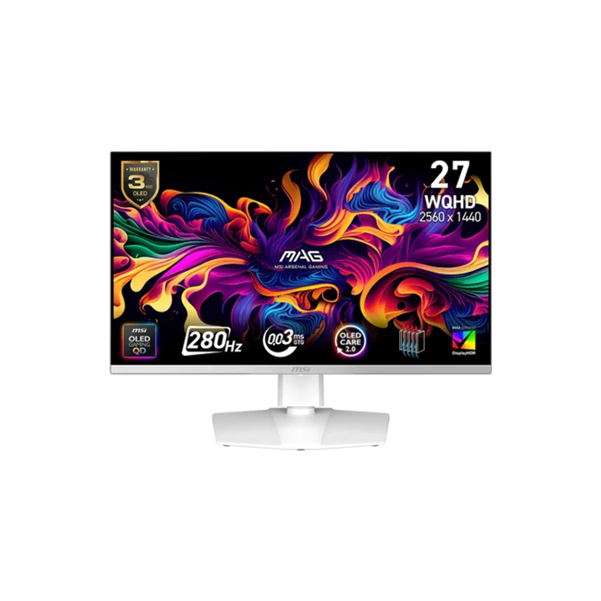 MSİ MSI 26.5 MAG 272QPW QD-OLED X28 2560x1440 (WQHD) 16:9 FLAT QD-OLED 280HZ 0.03MS