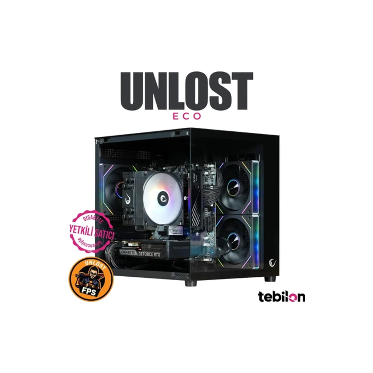 Tebilon UNLOST ECO-Amd Ryzen 7500F-GIGABYTE A620M-GIGABYTE Geforce Rtx 5060 Wındforce Oc 8GB-16GB-500GB SSD Siyah-Oem Paket